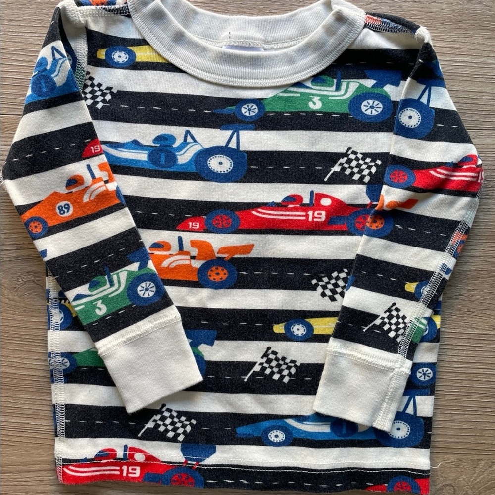 SOLD Hanna Andersson Kids Racing Car Pajama Set - Red, Blue, Green, Orange 2T
